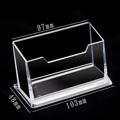 10 X Clear PMMA Business Card Holders for Desktop Display - 10PCS V528-CARDCASE-10PCS-30424