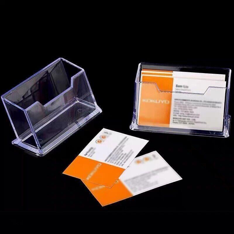 10 X Clear PMMA Business Card Holders for Desktop Display - 10PCS V528-CARDCASE-10PCS-30424