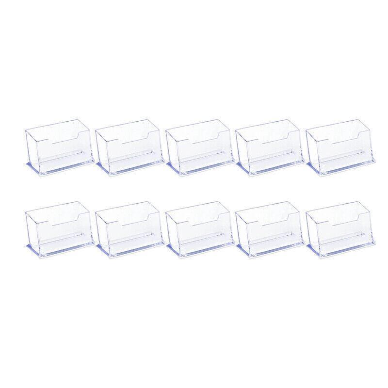 10 X Clear PMMA Business Card Holders for Desktop Display - 10PCS V528-CARDCASE-10PCS-30424