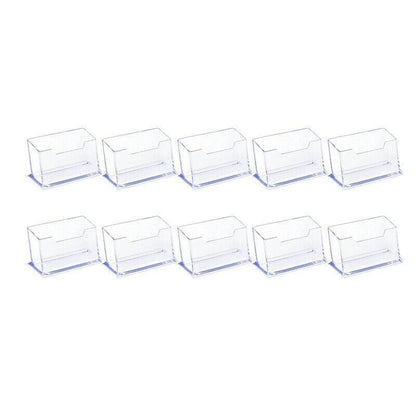 10 X Clear PMMA Business Card Holders for Desktop Display - 10PCS V528-CARDCASE-10PCS-30424