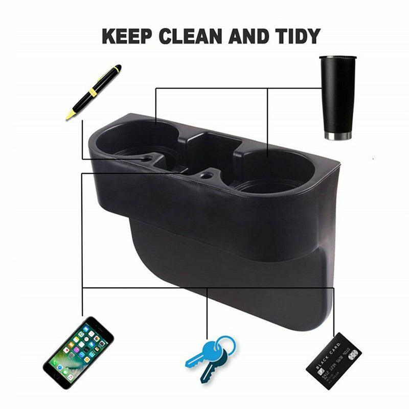 Multifunctional Car Console Gap Cup Holder for Bottles Snacks and Small Items V528-CARDEPOSITBO-BLACK-454112