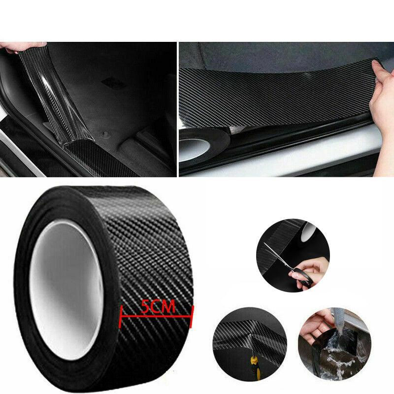Cardoor Sill Protector Strip Carbon Fiber Bumper Sticker Rubber Trim Edge 5Cm*3M V528-CARDOORSTRIP-5CM-3M-148888