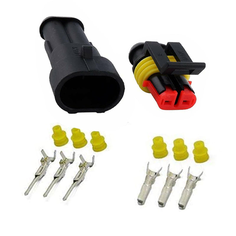 10 Set 2 Pin Waterproof Car Electrical Wire Sealed Connector Plug Cable 12V Kit V528-CARELECTRICAL-10PCS-819582