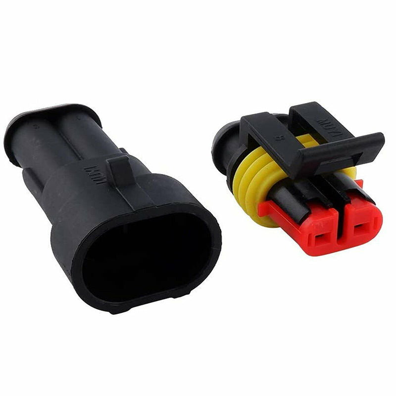 10 Set 2 Pin Waterproof Car Electrical Wire Sealed Connector Plug Cable 12V Kit V528-CARELECTRICAL-10PCS-819582