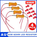 4X 50W Led Load Resistor 12V Lights Front Rear Indicator Hyper Flash Car 4Wd Ute V528-CARLAMPRESISTANCE-4PCS-952546