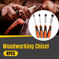 4PCS Woodworking Chisel Set Manual Carving Tools for Wood Craft DIY Projects V528-CARPENTER-CHISEL-4PCS-609894