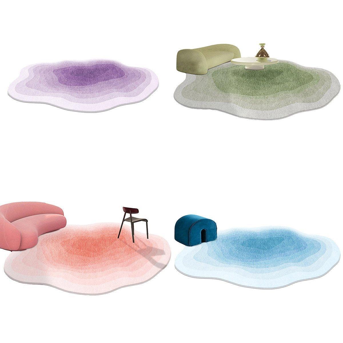 Shaped Cashmere Carpet Living Room Full Blanket Cloakroom Dressing Table - Green V528-CARPET-GREEN-80-120-434548