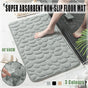 40x60cm Non-Slip Memory Foam Bath Mat Super Absorbent Floor Rug for Bathroom Use - Grey V528-CARPET-GREY-40-60-68549