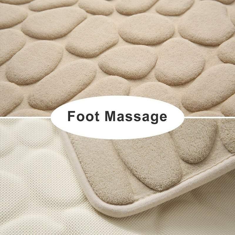 40x60cm Non-Slip Memory Foam Bath Mat Super Absorbent Floor Rug for Bathroom Use - Grey V528-CARPET-GREY-40-60-68549