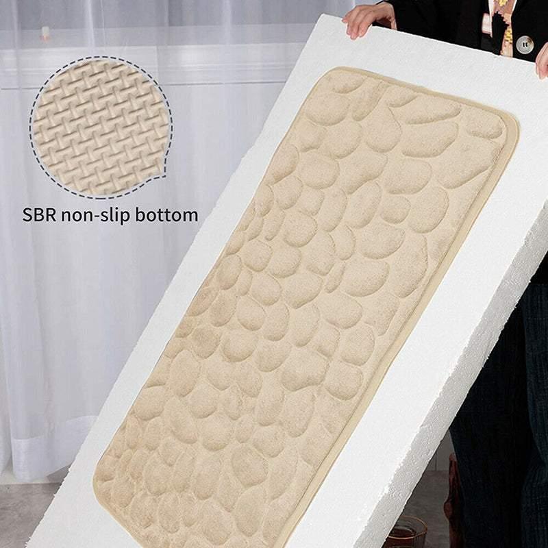 40x60cm Non-Slip Memory Foam Bath Mat Super Absorbent Floor Rug for Bathroom Use - Grey V528-CARPET-GREY-40-60-68549
