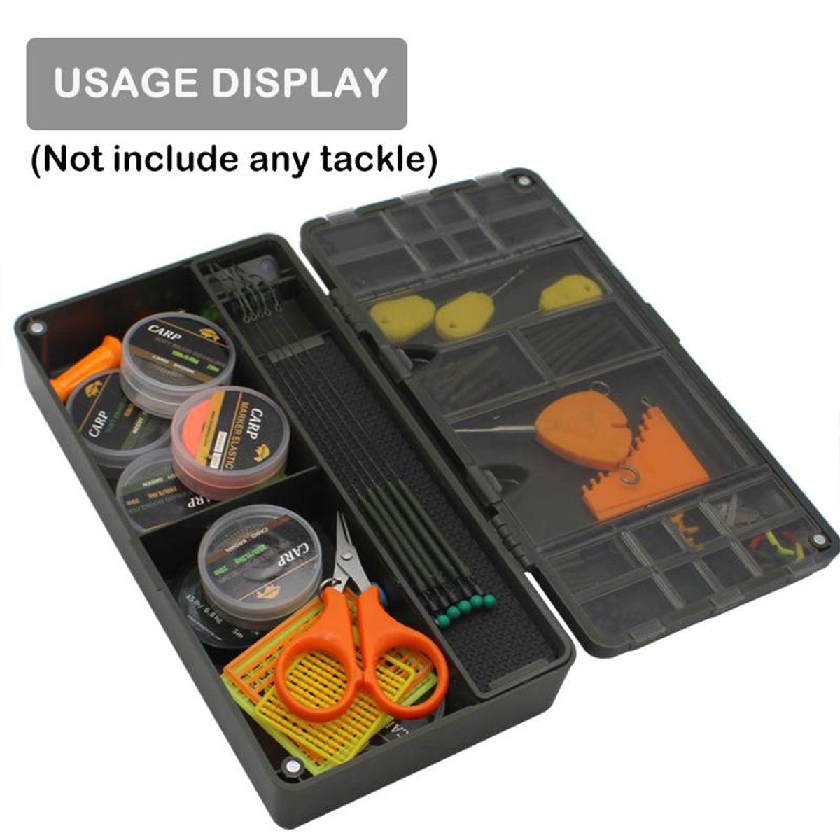 Fishing Accessories Multifunctional Storage Box Tackle Organizer Case Waterproof V528-CARPFISH-COMPARTMENT-BOX-846596