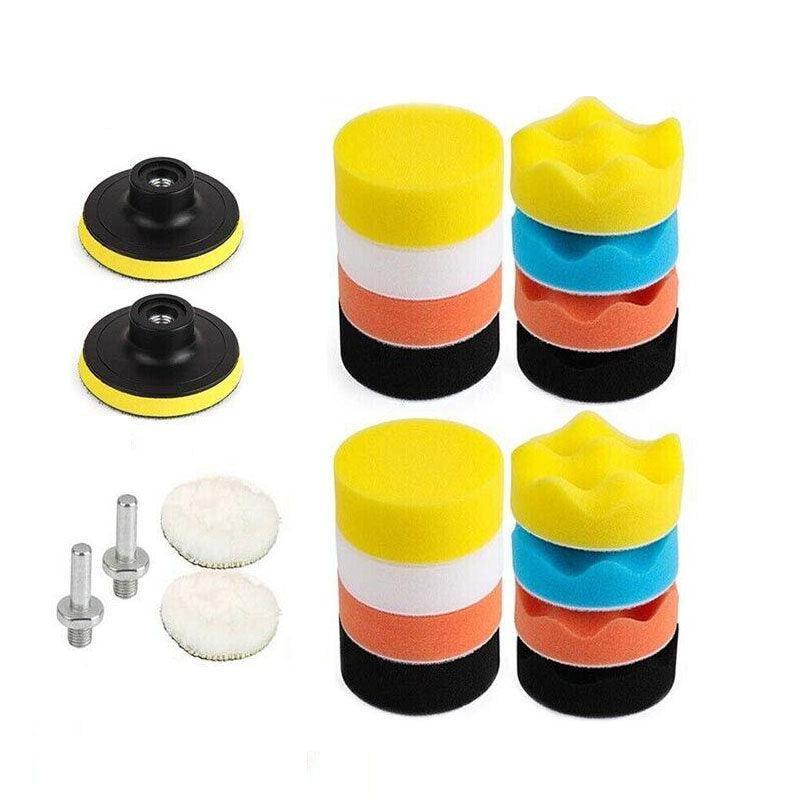 22Pcs 3" Buffing Waxing Polishing Sponge Pads Kit Set For Car Polisher Drill Au V528-CARPOLISHERDRILL-22PCS-19190