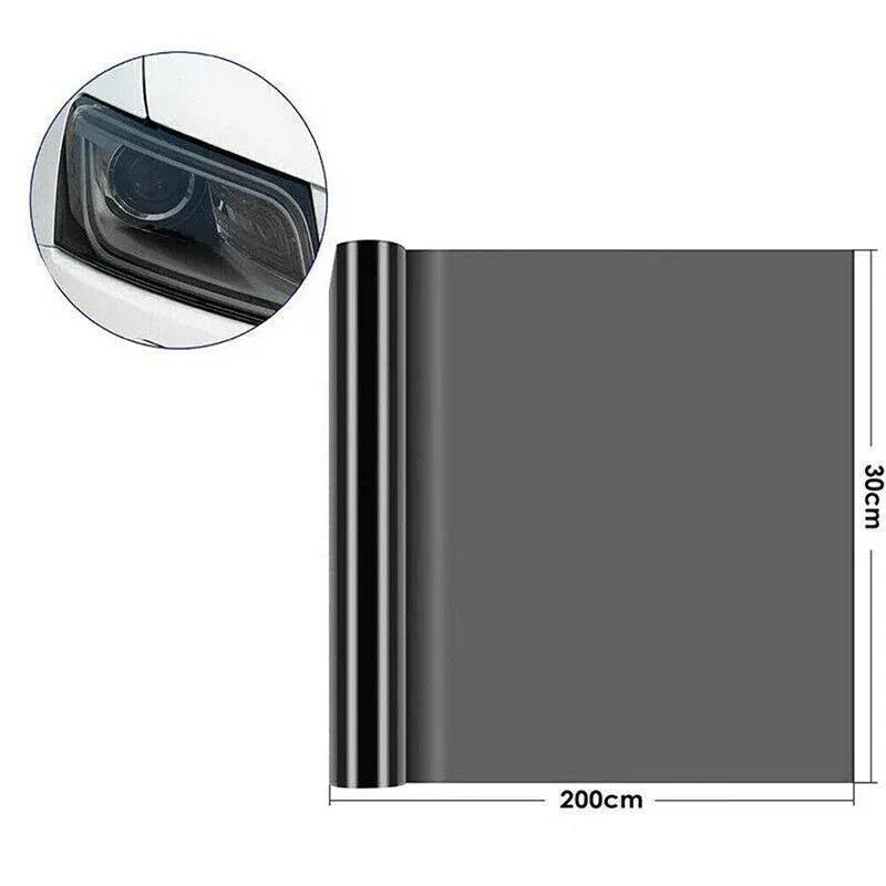 Light Smoke Black 2mx30cm Car Headlight Tint Wrap Tail Fog Light Vinyl Wrap Kit V528-CARPROTECTIVEFILM-459524