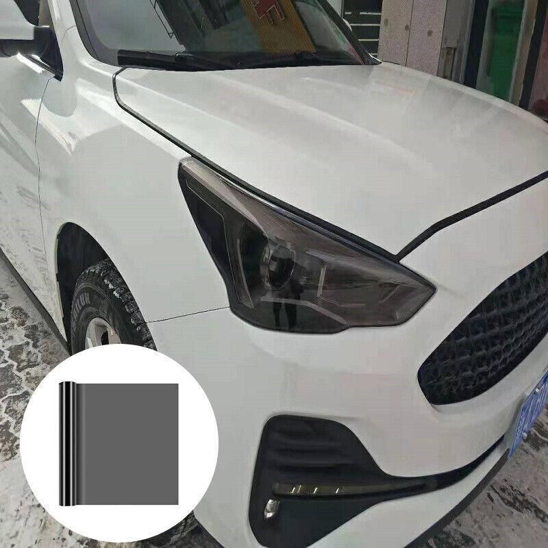 Light Smoke Black 2mx30cm Car Headlight Tint Wrap Tail Fog Light Vinyl Wrap Kit V528-CARPROTECTIVEFILM-459524