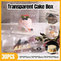 30x Transparent Disposable Cake Boxes with Handles Premium Quality Packagin - 30pcs-5inch-15*15*13cm V528-CARRY-CASE-30PCS-5INCH-230167