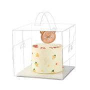 30x Transparent Disposable Cake Boxes with Handles Premium Quality Packagin - 30pcs-5inch-15*15*13cm V528-CARRY-CASE-30PCS-5INCH-230167