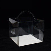 30x Transparent Disposable Cake Boxes with Handles Premium Quality Packagin - 30pcs-5inch-15*15*13cm V528-CARRY-CASE-30PCS-5INCH-230167