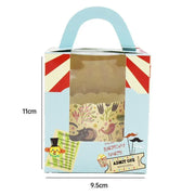 50x Assorted Color Muffin Cake Boxes with Clear Window & Handle High Quality - England style-50PCS V528-CARRY-CASE-50PCS-YLF-215284