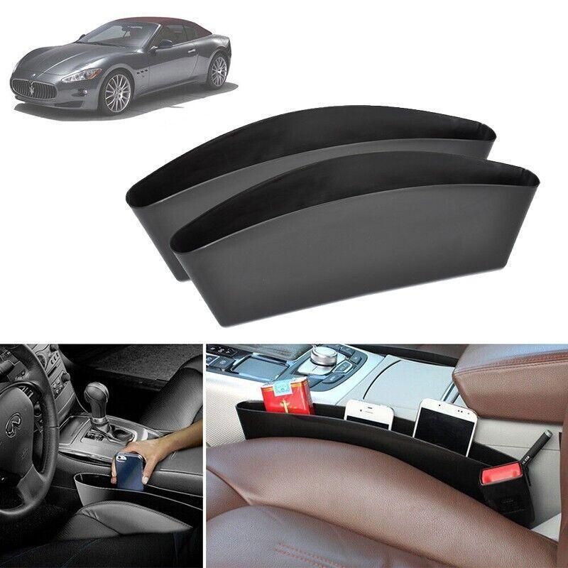 2PCS Seat Side Gap Organiser Storage Box for Phone and Keys Black V528-CARSTORAGE-2PCS-88638