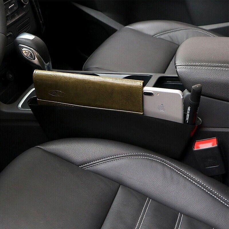 2PCS Seat Side Gap Organiser Storage Box for Phone and Keys Black V528-CARSTORAGE-2PCS-88638