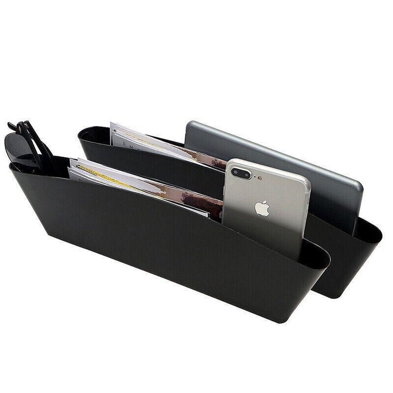 2PCS Seat Side Gap Organiser Storage Box for Phone and Keys Black V528-CARSTORAGE-2PCS-88638