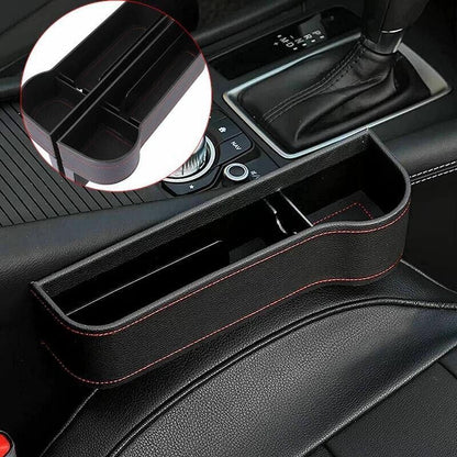 PU Leather Seat Side Gap Storage Box with Phone and Bottle Holder for Car Interior - Yellow V528-CARSTORAGEBO-BEIGE-843670