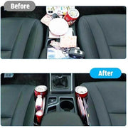 PU Leather Seat Side Gap Storage Box with Phone and Bottle Holder for Car Interior - Black V528-CARSTORAGEBO-BLACK-365881