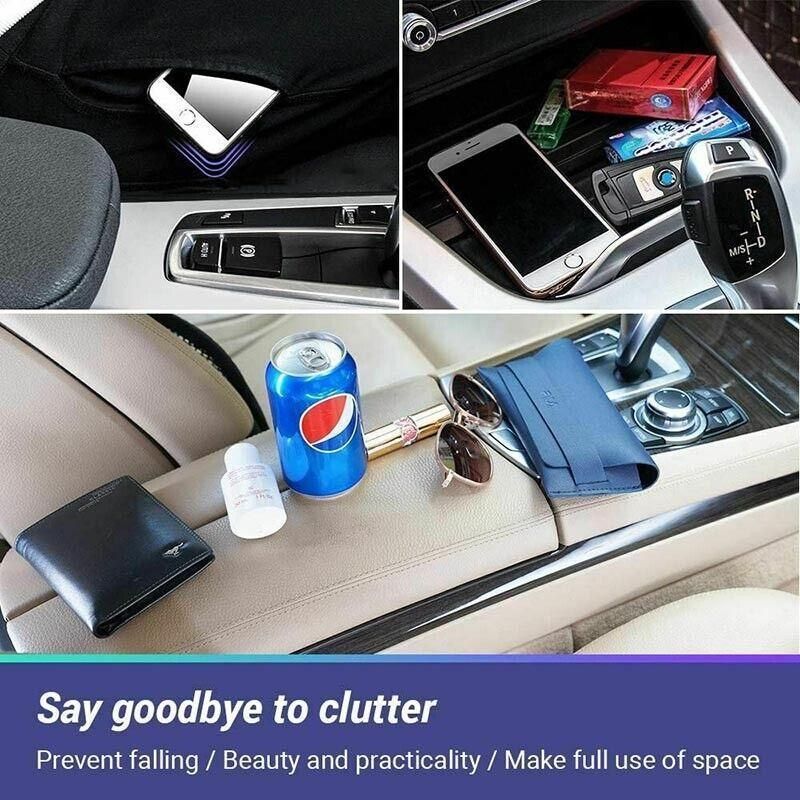 PU Leather Seat Side Gap Storage Box with Phone and Bottle Holder for Car Interior - Brown V528-CARSTORAGEBO-BROWN-562762