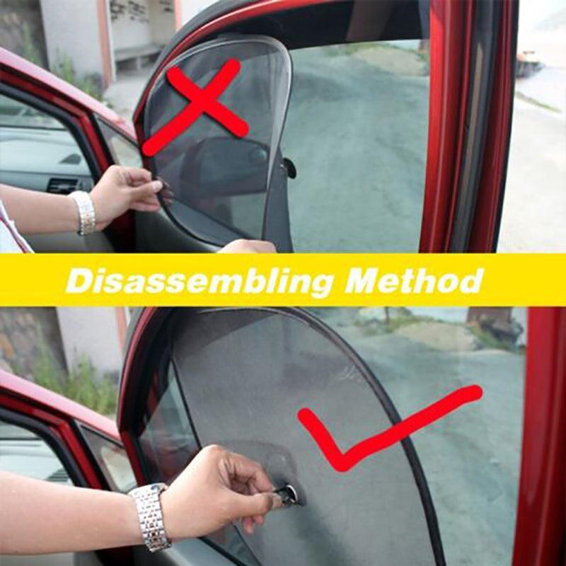 2PCS Car Window Sun Shade Mesh Visor for Rear Side Window UV Protection 44x36cm V528-CARSUNSHADE-2PCS-51252