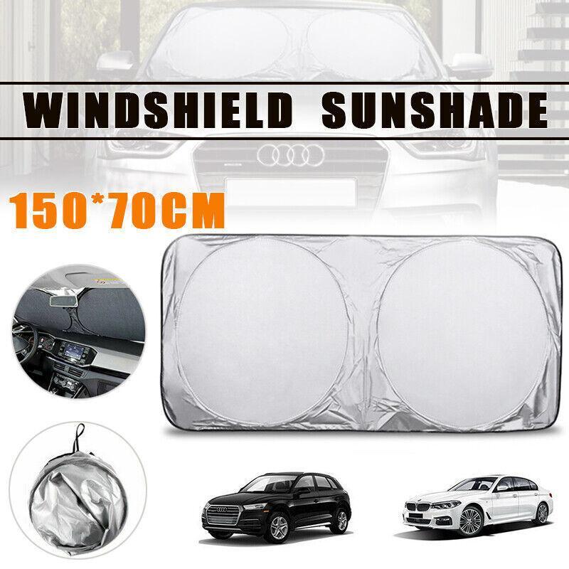 Car Windshield Sunshade Foldable 150x70cm UV Block Front Visor for SUV Van V528-CARSUNSHADE-857844