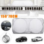 Car Windshield Sunshade Foldable 150x70cm UV Block Front Visor for SUV Van V528-CARSUNSHADE-857844
