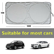 Car Windshield Sunshade Foldable 150x70cm UV Block Front Visor for SUV Van V528-CARSUNSHADE-857844