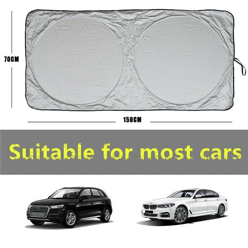 Car Windshield Sunshade Foldable 150x70cm UV Block Front Visor for SUV Van V528-CARSUNSHADE-857844