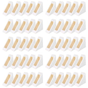 100PCS Sandwich Wedge Box Triangle Paper Container Cupcake Cake Box with Window - Cowhide V528-CARTON-COWHIDE-100PCS-369109