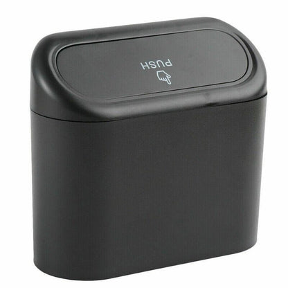 Mini Car Trash Bin with Lid Multifunction Rubbish Can for Vehicle Office Desktop Use V528-CARTRASH-BLACK-20921