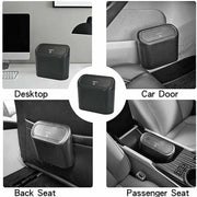 Mini Car Trash Bin with Lid Multifunction Rubbish Can for Vehicle Office Desktop Use V528-CARTRASH-BLACK-20921