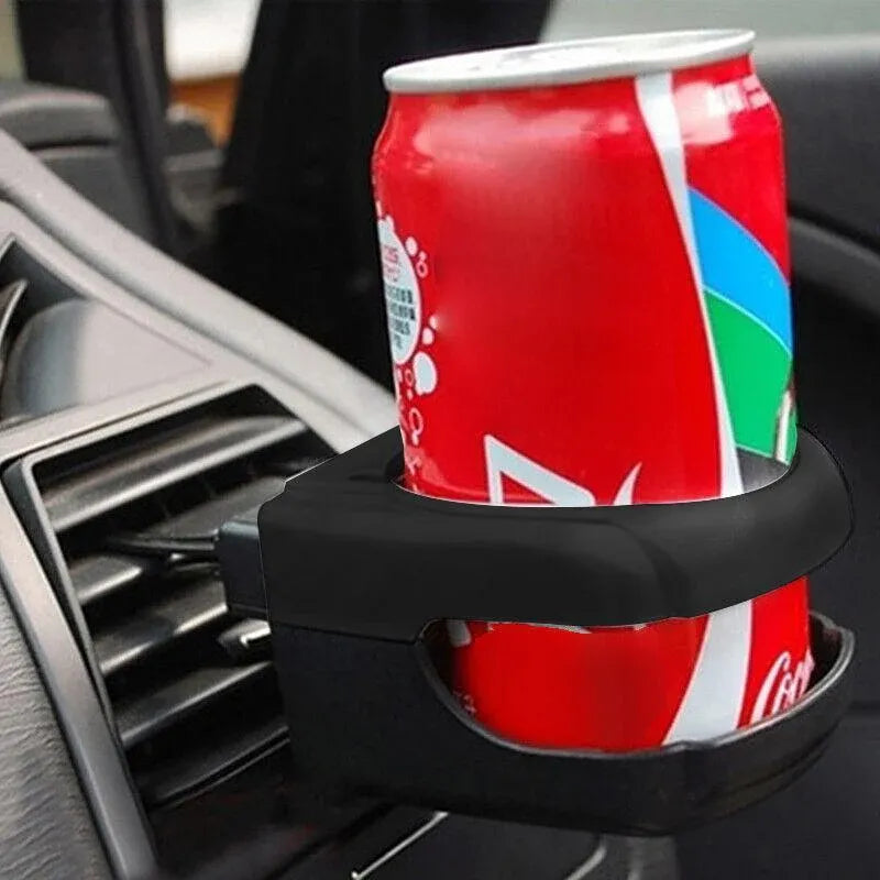 Car Cup Holder Air Vent Drink Mount Black Clip-On Can Bottle Holder for Vehicle Black V528-CARTRAYCUPHOLDER-BLACK-58470