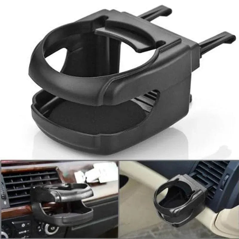 Car Cup Holder Air Vent Drink Mount Black Clip-On Can Bottle Holder for Vehicle Black V528-CARTRAYCUPHOLDER-BLACK-58470