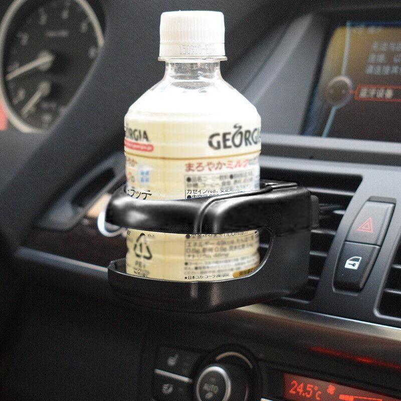 Car Cup Holder Air Vent Drink Mount Black Clip-On Can Bottle Holder for Vehicle Black V528-CARTRAYCUPHOLDER-BLACK-58470