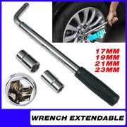 Extendable Car Wheel Brace Heavy Duty Nut Lug Wrench Sockets 17/19mm & 21/23mm V528-CARWHEELBRACE-738483