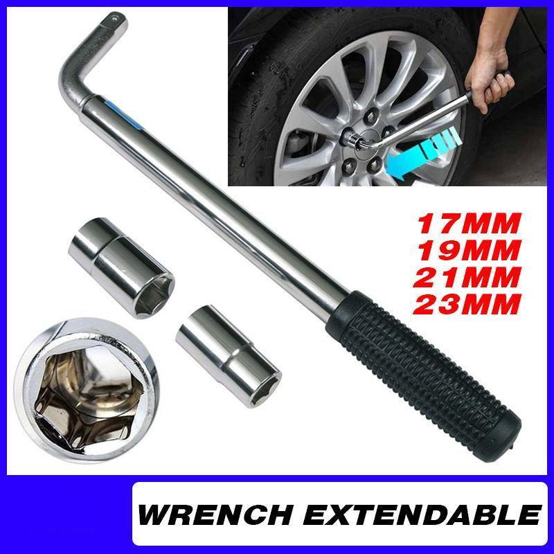 Extendable Car Wheel Brace Heavy Duty Nut Lug Wrench Sockets 17/19mm & 21/23mm V528-CARWHEELBRACE-738483