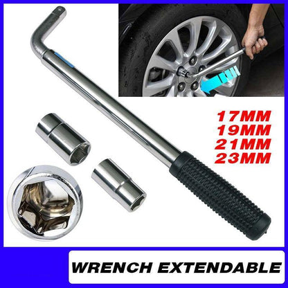 Extendable Car Wheel Brace Heavy Duty Nut Lug Wrench Sockets 17/19mm & 21/23mm V528-CARWHEELBRACE-738483