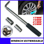 Extendable Car Wheel Brace Heavy Duty Nut Lug Wrench Sockets 17/19mm & 21/23mm V528-CARWHEELBRACE-738483