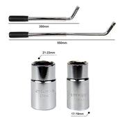 Extendable Car Wheel Brace Heavy Duty Nut Lug Wrench Sockets 17/19mm & 21/23mm V528-CARWHEELBRACE-738483