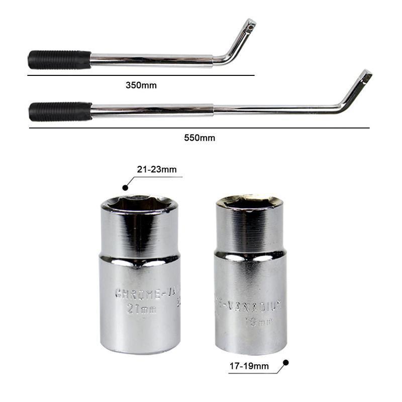 Extendable Car Wheel Brace Heavy Duty Nut Lug Wrench Sockets 17/19mm & 21/23mm V528-CARWHEELBRACE-738483
