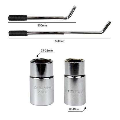 Extendable Car Wheel Brace Heavy Duty Nut Lug Wrench Sockets 17/19mm & 21/23mm V528-CARWHEELBRACE-738483