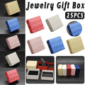 25X Jewelry Gift Boxes Shell Pattern 7.5CM Small GiftBox Empty Jewelry With Foam - Blue V528-CASKET-25PCS-BLUE-336885