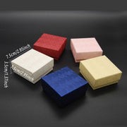 25X Jewelry Gift Boxes Shell Pattern 7.5CM Small GiftBox Empty Jewelry With Foam - Blue V528-CASKET-25PCS-BLUE-336885