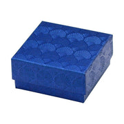 25X Jewelry Gift Boxes Shell Pattern 7.5CM Small GiftBox Empty Jewelry With Foam - Blue V528-CASKET-25PCS-BLUE-336885