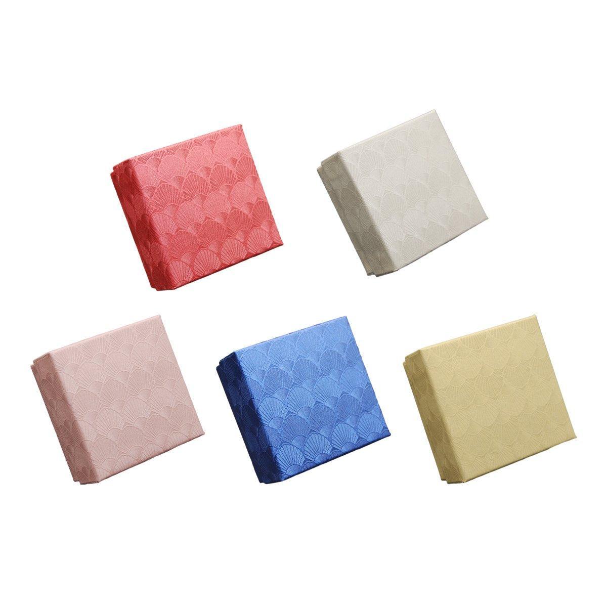 25X Jewelry Gift Boxes Shell Pattern 7.5CM Small GiftBox Empty Jewelry With Foam - Red V528-CASKET-25PCS-RED-269651